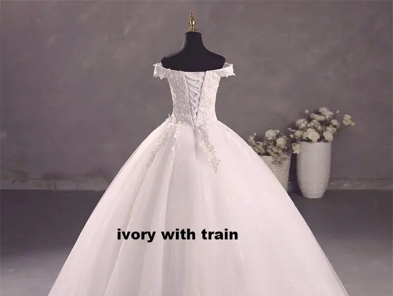 Ashley Gloria Elegant Boat Neck Ball Gown