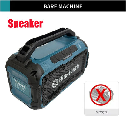 Portable Cordless Bluetooth Jobsite Speaker Compatible with Makita 18V Battery