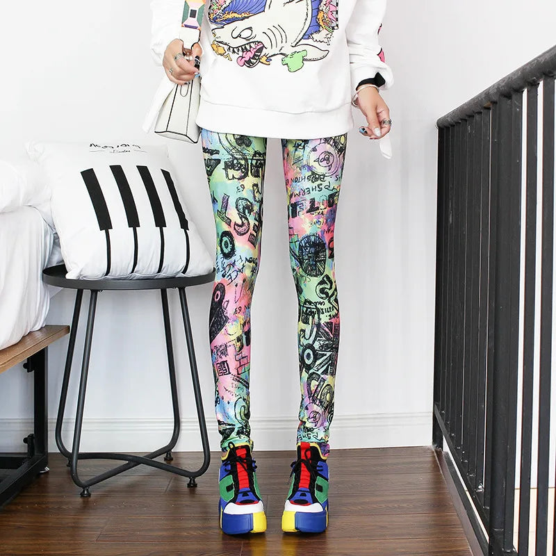 Casual and Colorful Leg Warmer Leggings