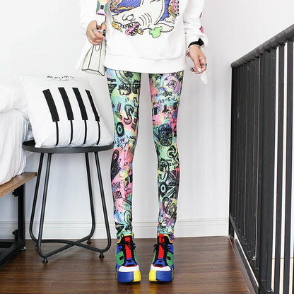 Casual and Colorful Leg Warmer Leggings