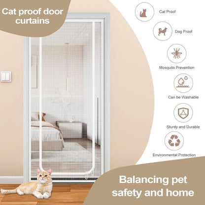 Zippered  Pet Screen Door 35.43X86.61in