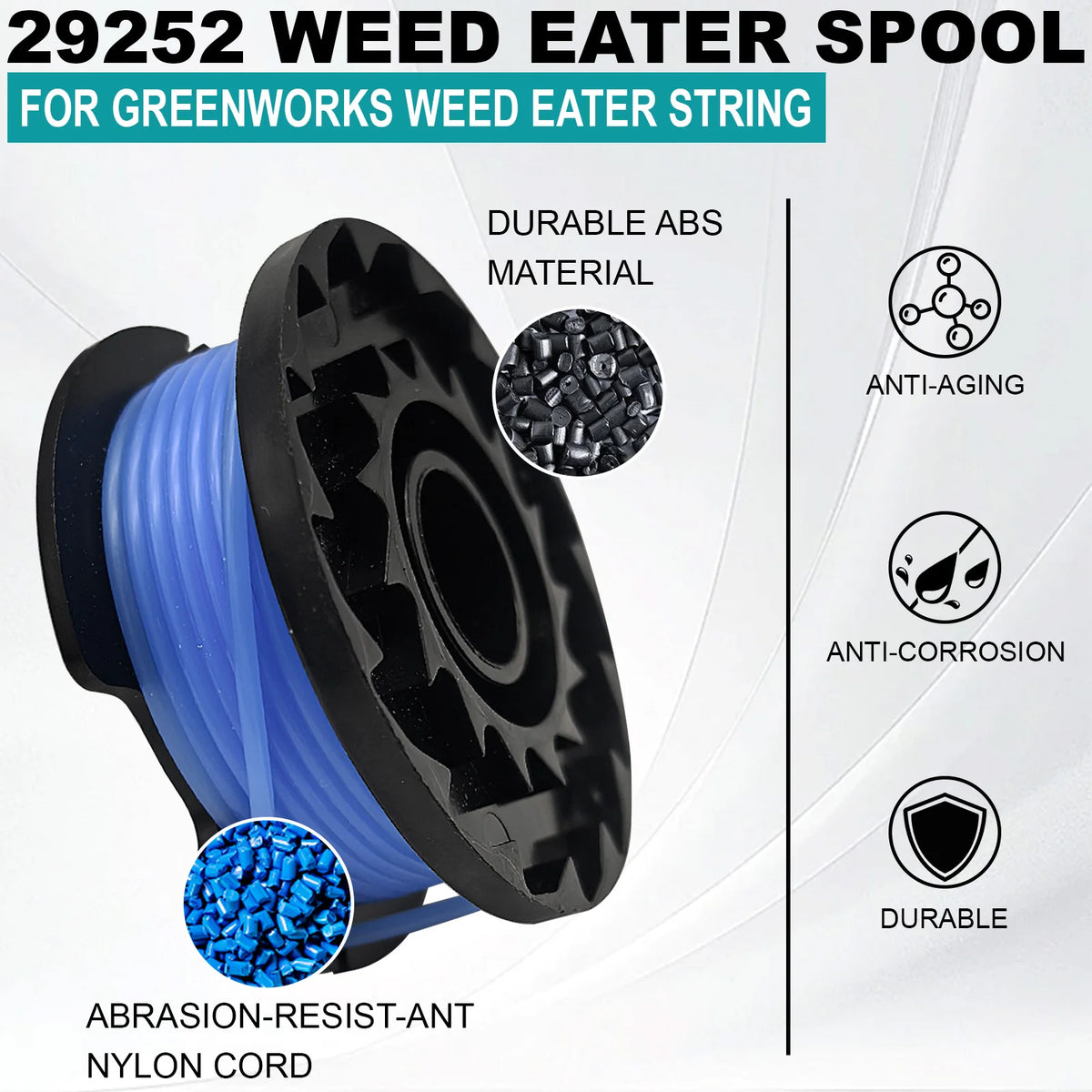 Replacement Trimmer Line & Spool Set for Greenworks
