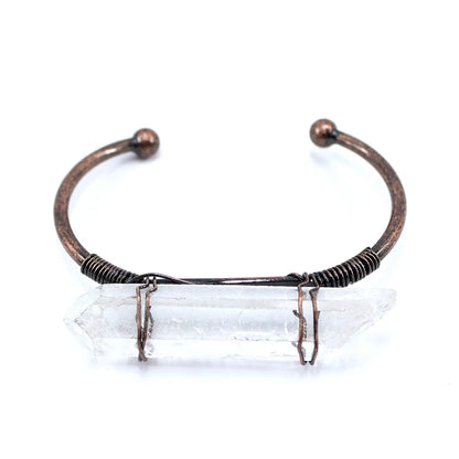 Natural Stone Crystal Cuff Bracelets