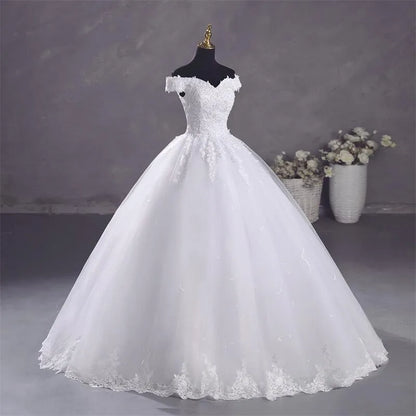 Ashley Gloria Elegant Boat Neck Ball Gown