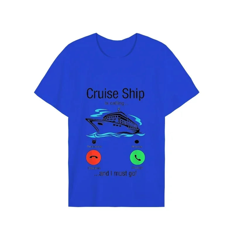 Unisex Casual Cruise Graphic T-Shirt – Short Sleeve Vacation Tee