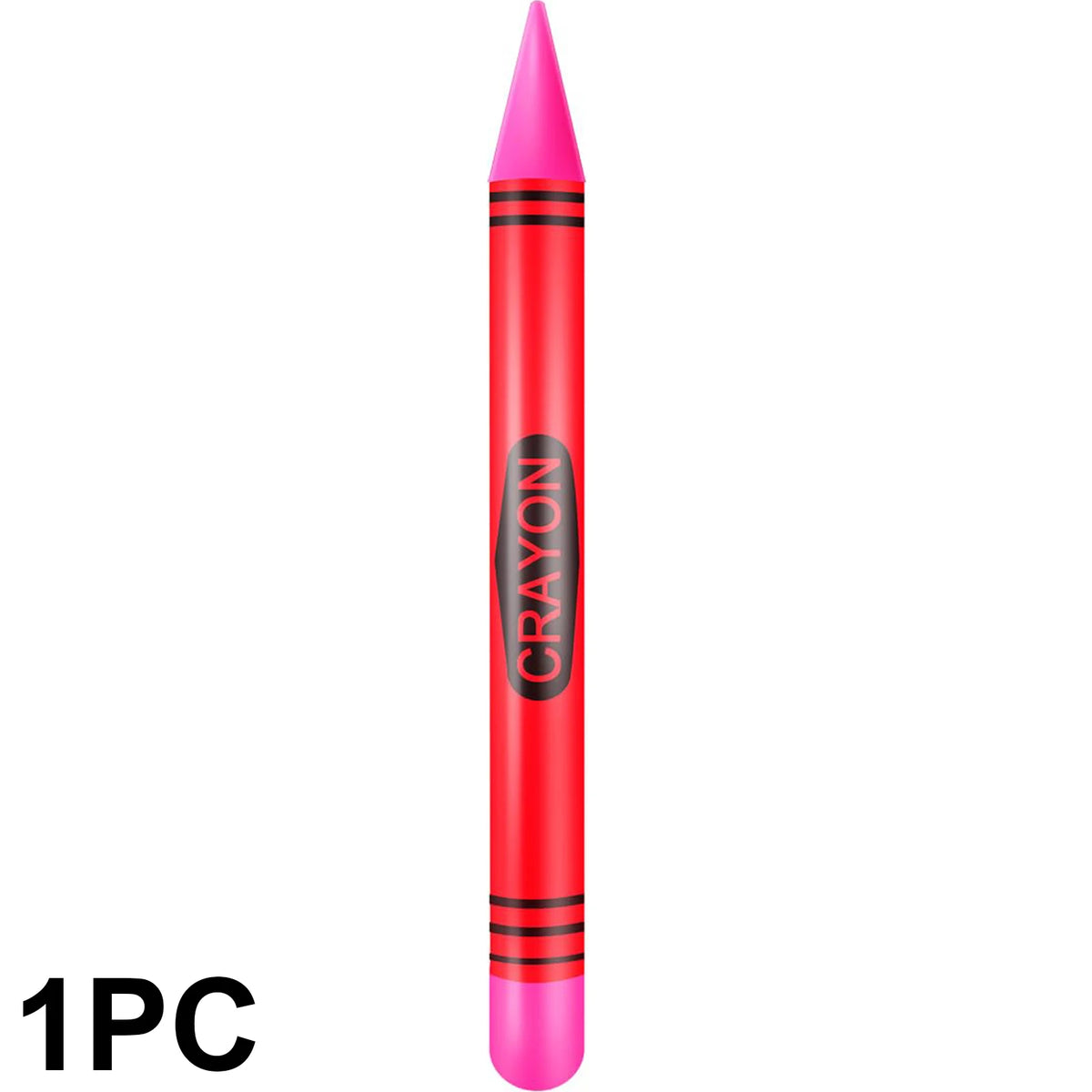 Jumbo Inflatable Crayon Balloon Set - Neon Back to School & Classroom Party Decor