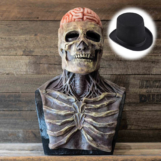 Creepy Brains Skeleton Mask – Bloody Zombie Skull Halloween Helmet