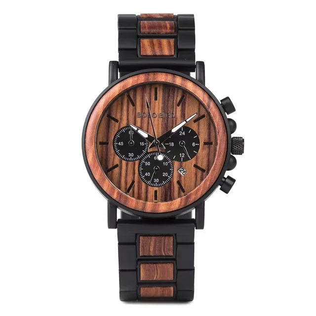 BOBO BIRD Wooden Quartz Wristwatch