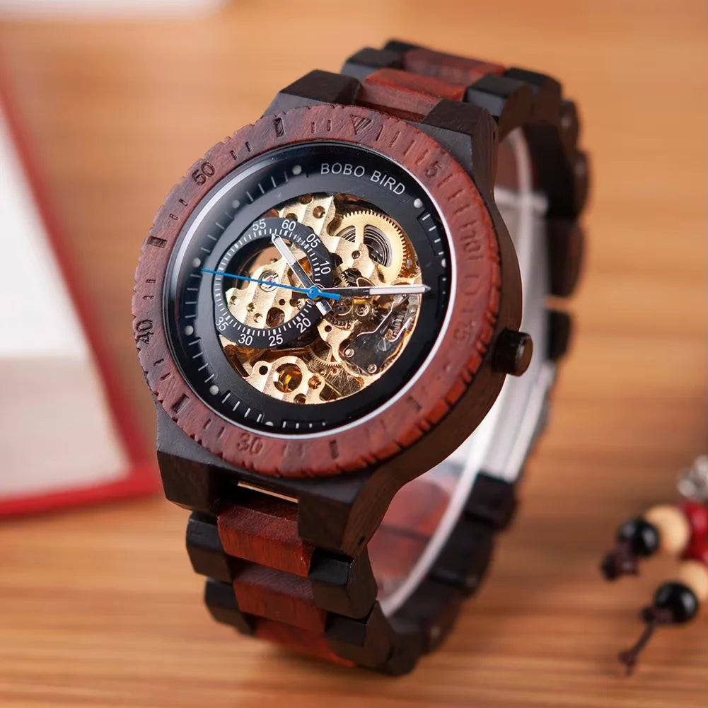 BOBO BIRD Wooden Mechanical Watch