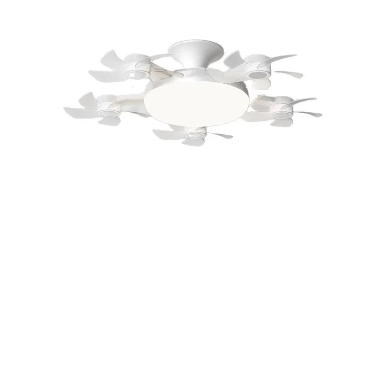 Modern Drone-Style LED Ceiling Fan Light with Remote Control & Dimmable Colors