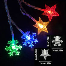 Christmas Colorful Snowflake Star Lights