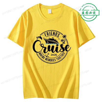 Women’s Cruise Squad 2026 Graphic T-Shirt – Casual Short Sleeve Vacation Tee