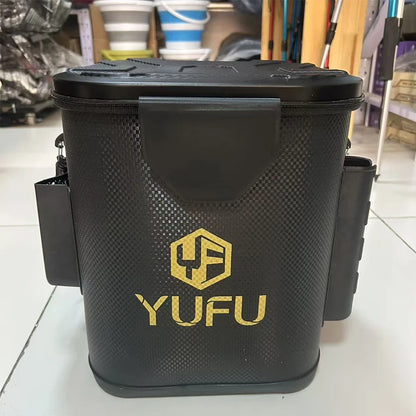 Foldable Live Fish Bucket and Portable Net with Rope