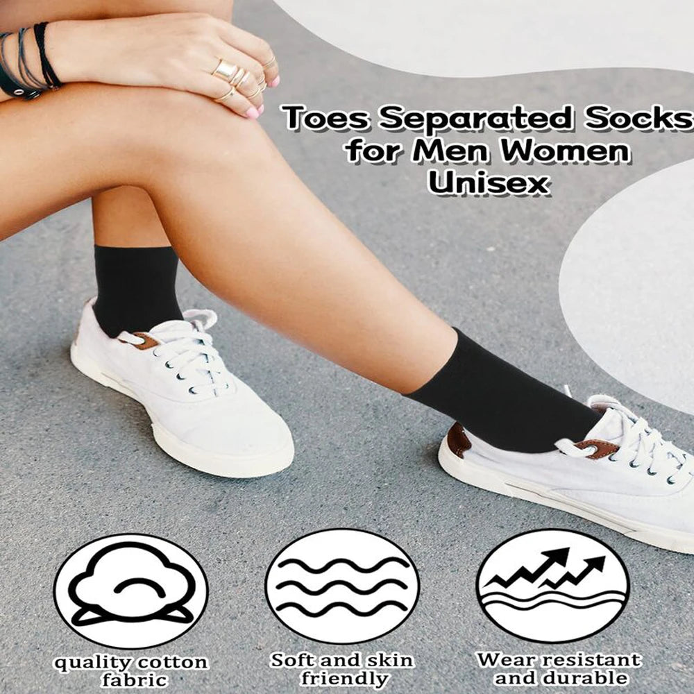 Unisex Japanese Style Cotton Tabi Two-Finger Socks