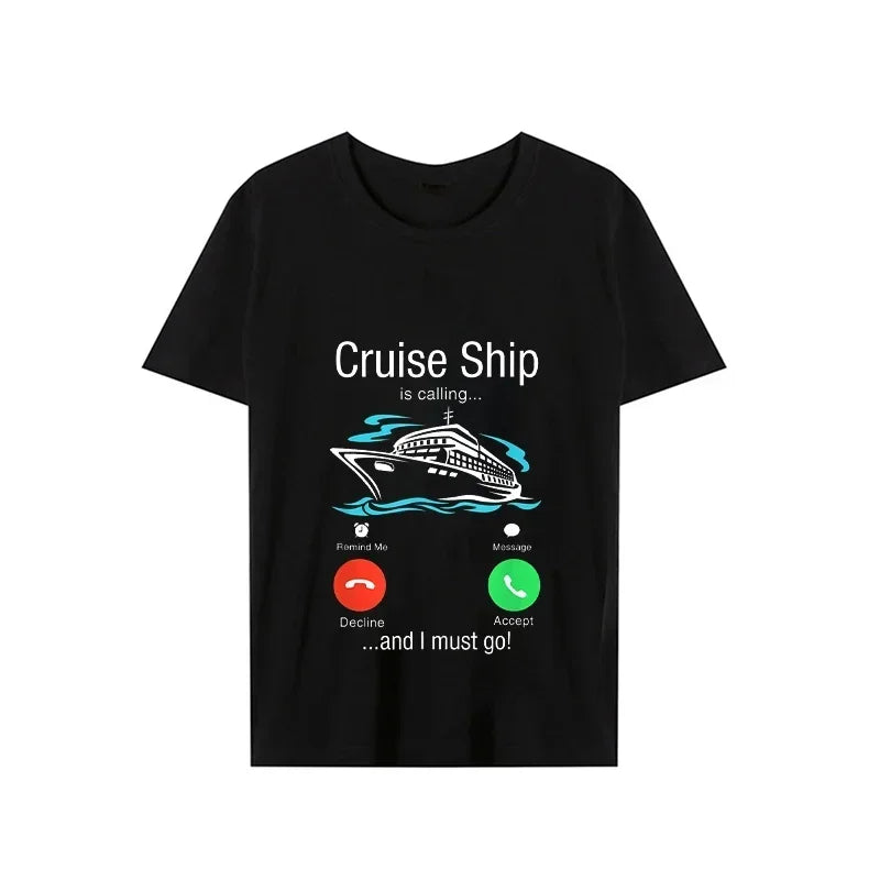 Unisex Casual Cruise Graphic T-Shirt – Short Sleeve Vacation Tee