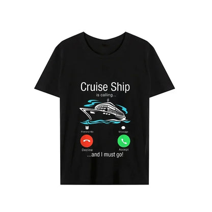 Unisex Casual Cruise Graphic T-Shirt – Short Sleeve Vacation Tee