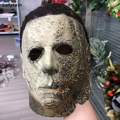 Lofytain 2022 Halloween Ends Michael Myers Horror Mask - Bloody Creepy Latex Cosplay Helmet