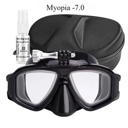 Tempered Lends Diving Mask with GoPro Mount