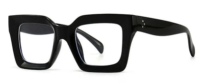 Vintage Oversized Square Anti Blue Light Reading Glasses