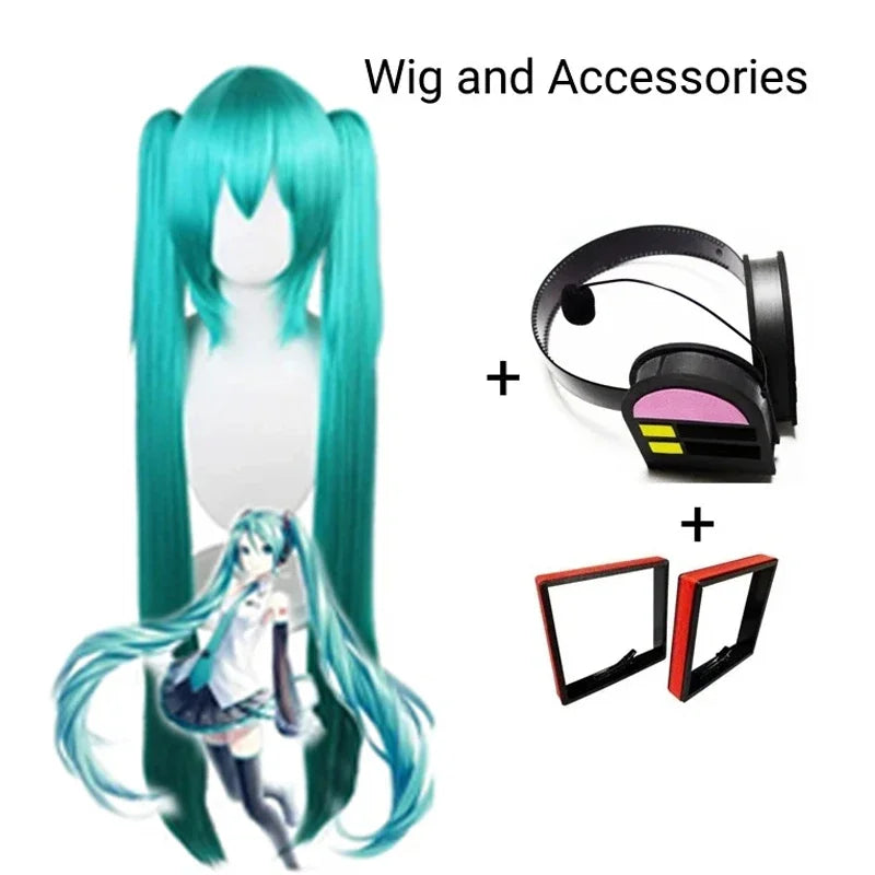 Hatsune Miku Cosplay Costume Set, Silver Leather JK Sailor Dress Uniform Outfit