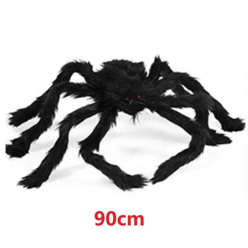 Giant Plush Black Spider Outdoor Halloween Decor