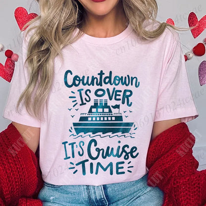 "Countdown Is Over It's Cruise Time" Women's T-Shirt - Family Matching Vacation Tee