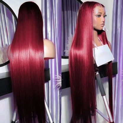 99J Burgundy 13x6 Lace Front Human Hair Wig