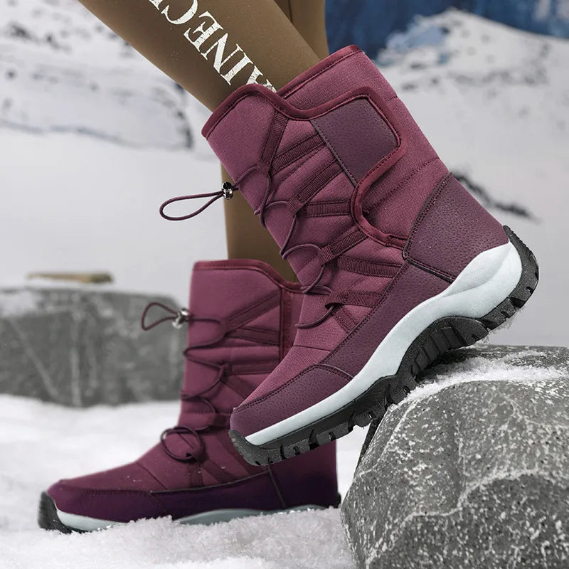 Unisex Waterproof Plush Winter Snow Boots