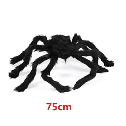 Giant Plush Black Spider Outdoor Halloween Decor