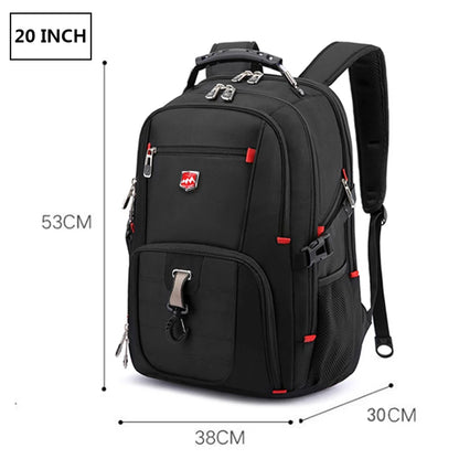 SWISTSNGR Men's Anti-Theft Laptop Backpack - Water-Repellent Business & Travel Rucksack with USB Charging Port