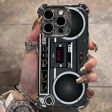 Retro Cassette Pattern Silicone Soft iPhone Case