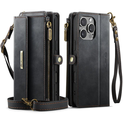 RFID Blocking Slim Leather Flip Wallet Case for iPhone