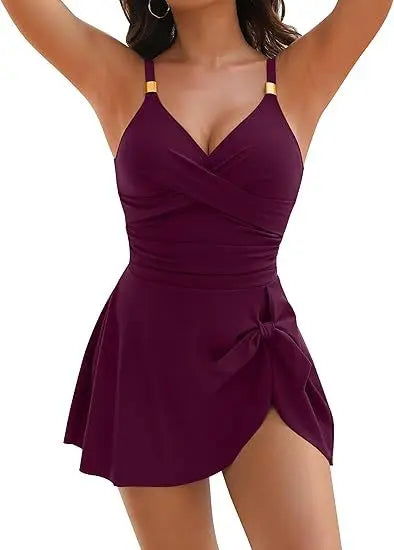 One-piece Slim Fit Conservative Swim Wear