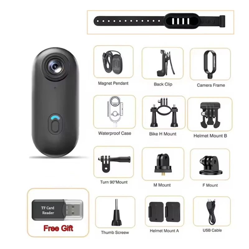 4K HD Waterproof Mini Sports & Helmet Action Camera