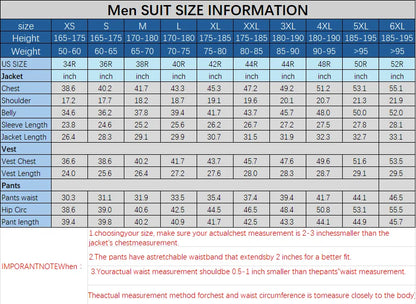 Men's Tailored Slim Fit Single-Breasted Wedding & Business Suit Set