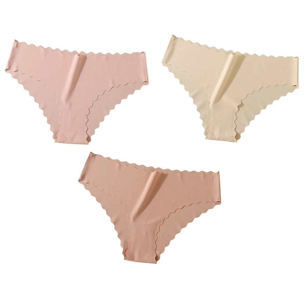 3Pcs Low Rise Invisible Briefs