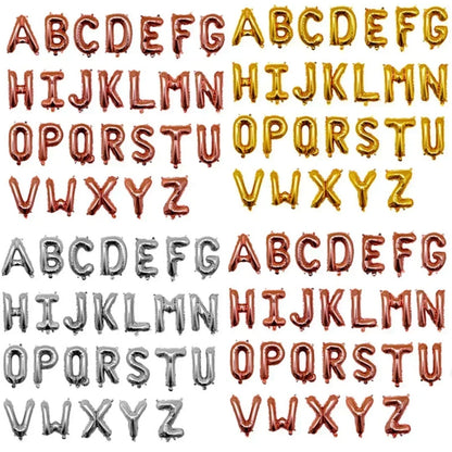 16 & 32 Inch Foil Letter Balloons A-Z, Air & Helium Alphabet Balloon Figures