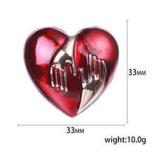 Valentine's Day Romantic Rhinestone Heart Brooches