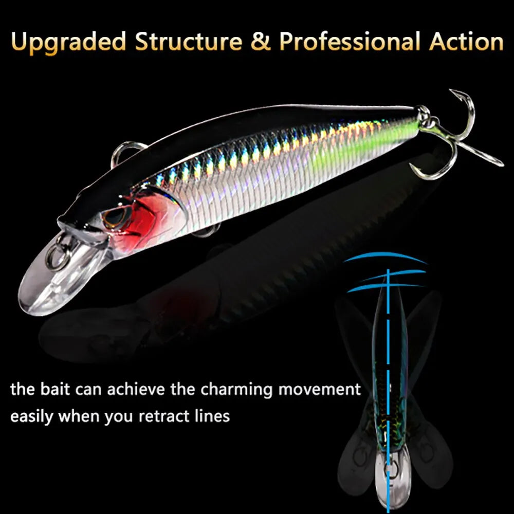 19g Sinking & 15g Floating Minnow Jerkbait Fishing Lure