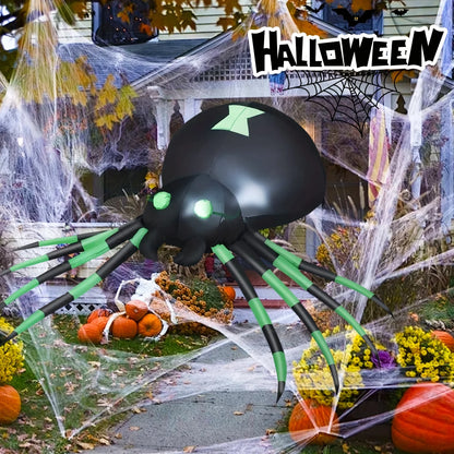 7.2FT LED Glowing Inflatable Halloween Spider