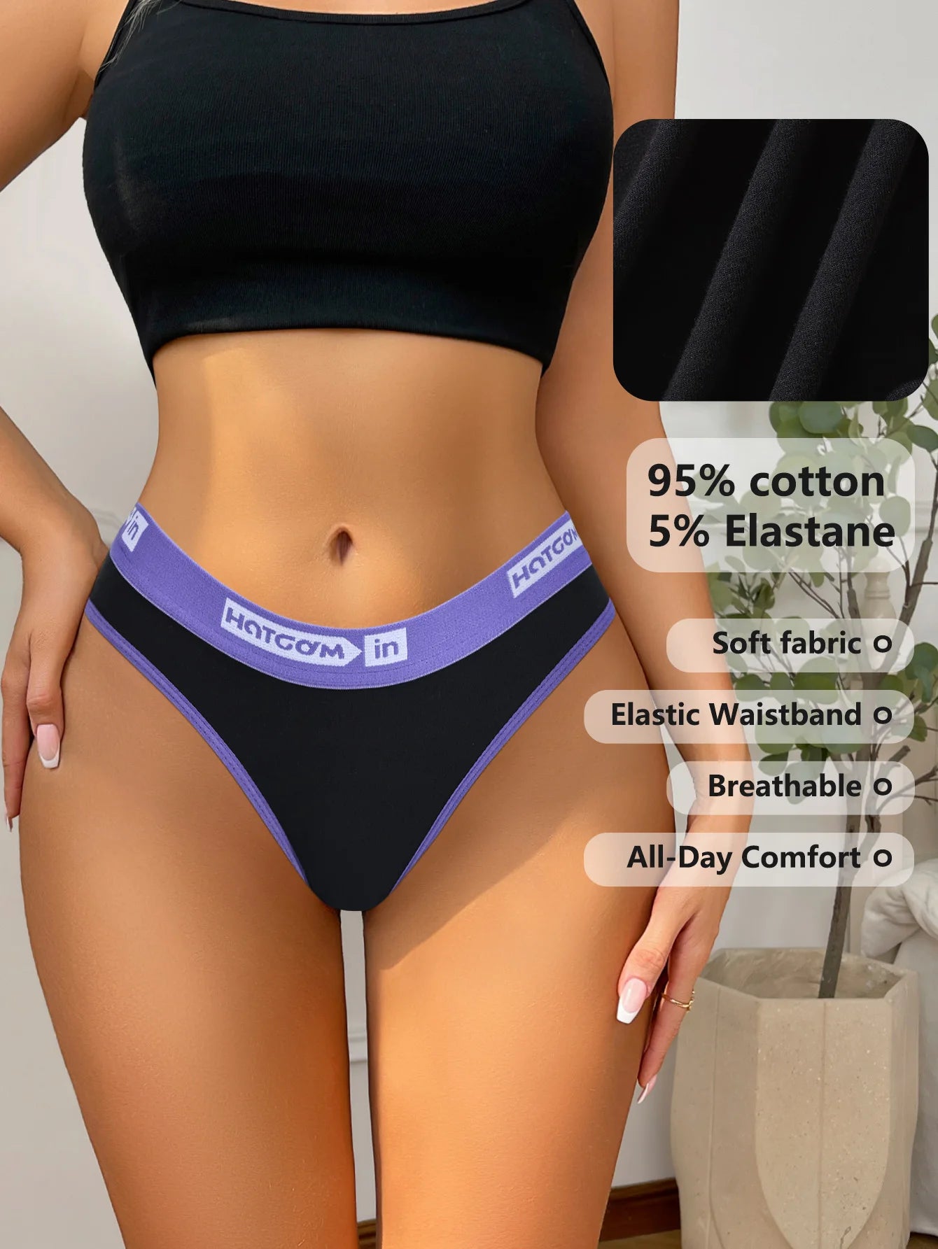 6Pcs Cotton Soft Briefs