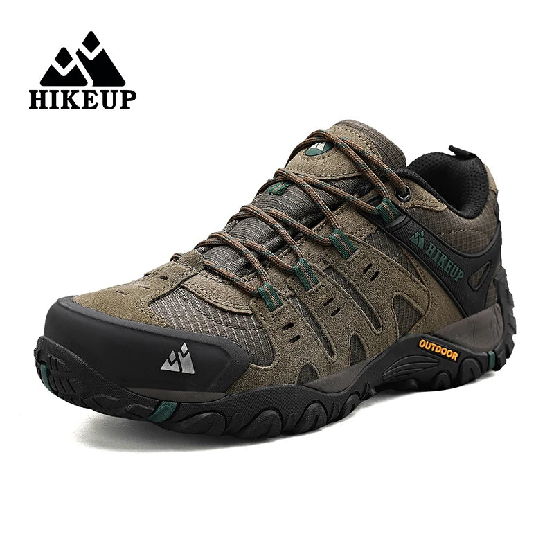 HIKEUP Suede Leather Wear-resistant Hiking Sneakers