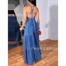 V-neck Strap Sleeveless Wide Leg Jumpsuit