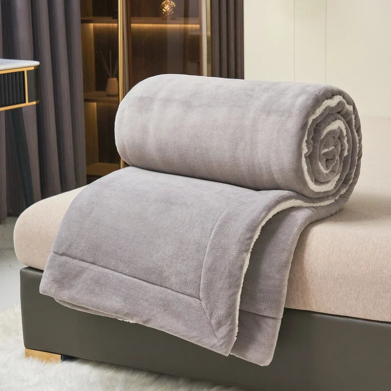 Plush Thick Double Layer Fleece Blanket