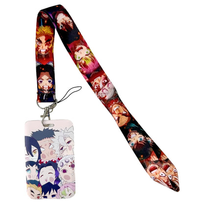 Anime Character Lanyard with ID Card Holder & Keychain