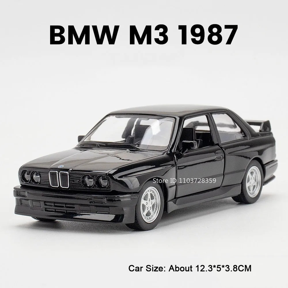 1:36 Model Car BMW Alloy Diecast Doors Opened Pull Back Rubber Tires