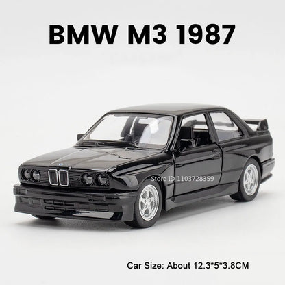 1:36 Model Car BMW Alloy Diecast Doors Opened Pull Back Rubber Tires