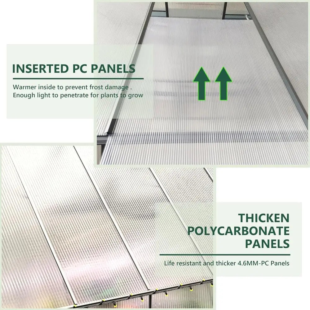 Durable Polyethylene 8x8 Walk-in Outdoor Garden Greenhouse