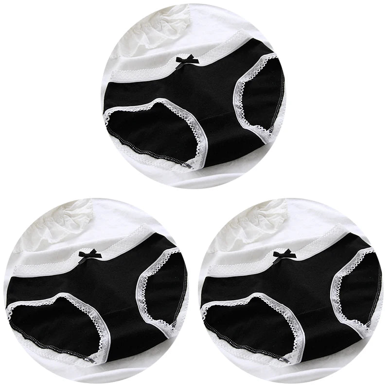 3-Pack Women's Cotton Mid-Rise Briefs & Lingerie Set