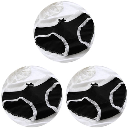 3-Pack Women's Cotton Mid-Rise Briefs & Lingerie Set